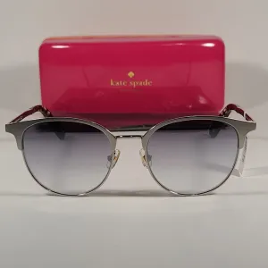Kate Spade JOELYNN YL7IC Club Sunglasses Silver Frame Gray Gradient Lens