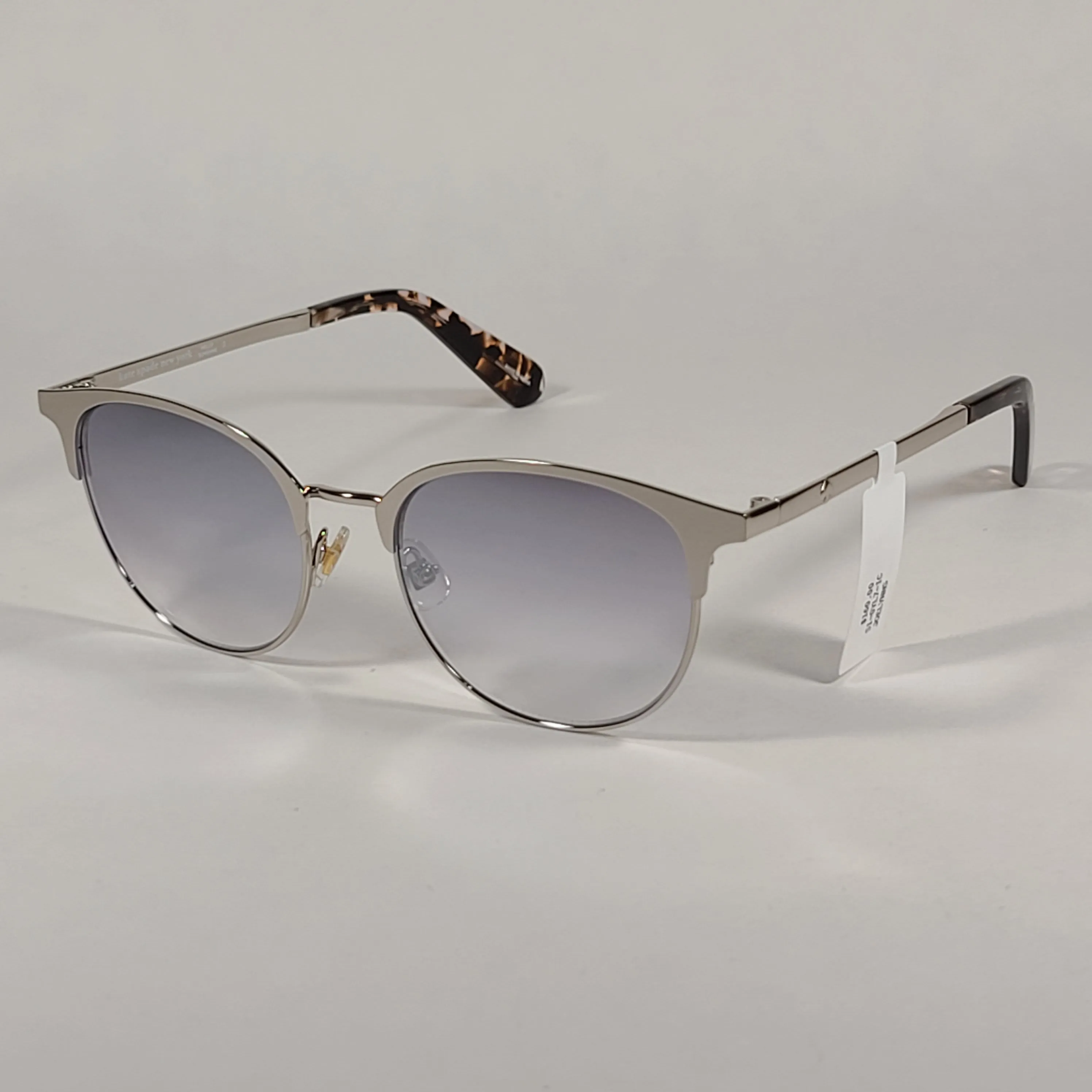Kate Spade JOELYNN YL7IC Club Sunglasses Silver Frame Gray Gradient Lens