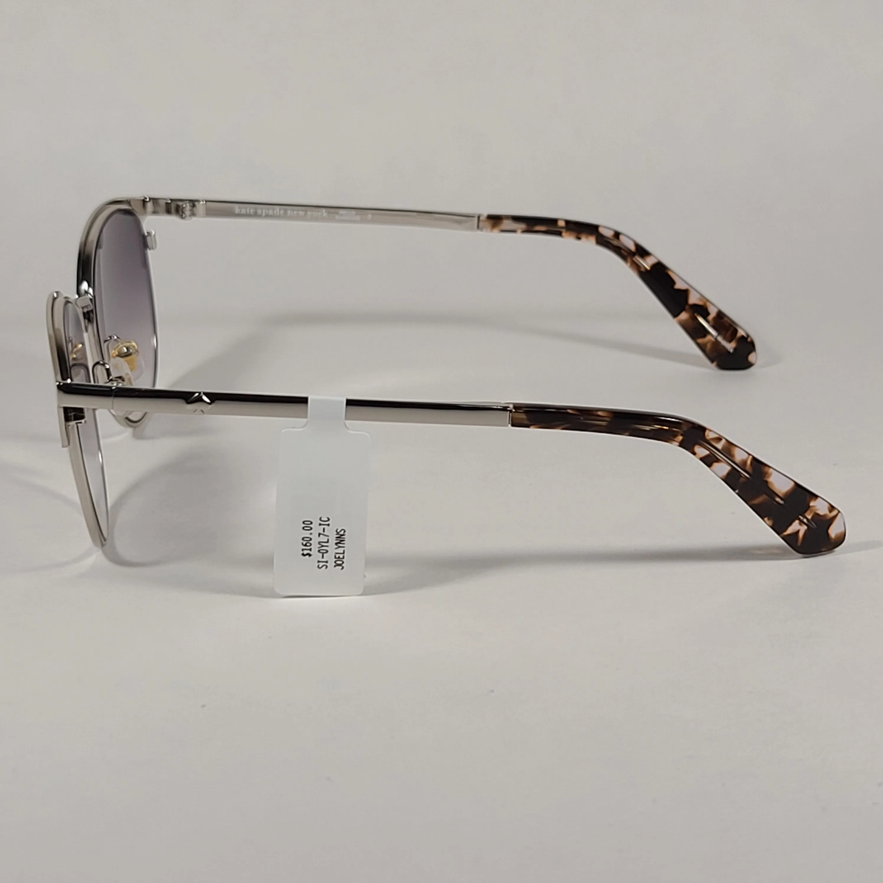 Kate Spade JOELYNN YL7IC Club Sunglasses Silver Frame Gray Gradient Lens