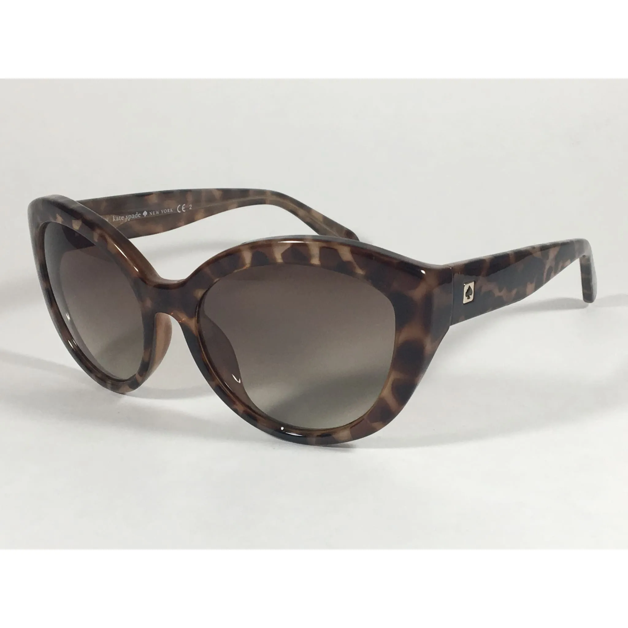 Kate Spade Sherrie Cat Eye Sunglasses Brown Tortoise Frame Brown Gradient Lens 0FA2 CC