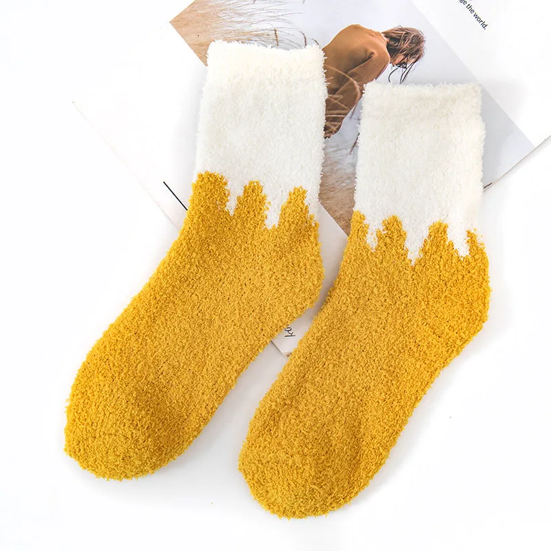 Kawaii Color Matching Floor Socks