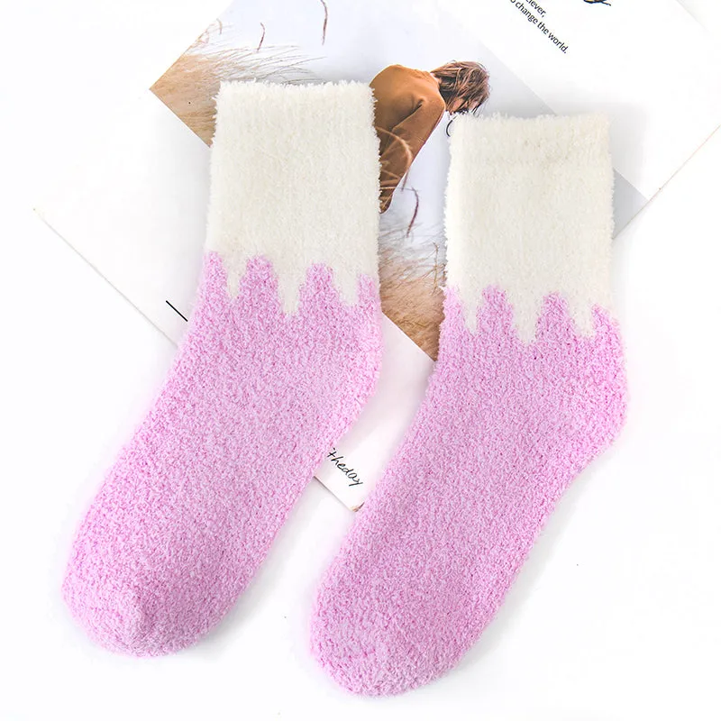 Kawaii Color Matching Floor Socks