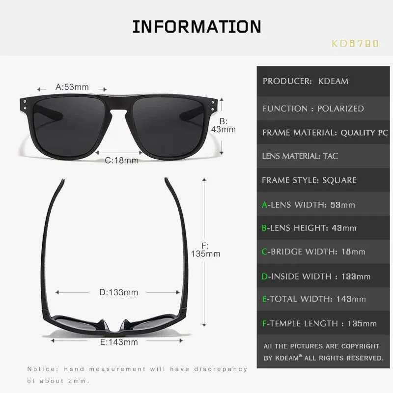 KDEAM Durable Lightweight Polarized Sunglasses