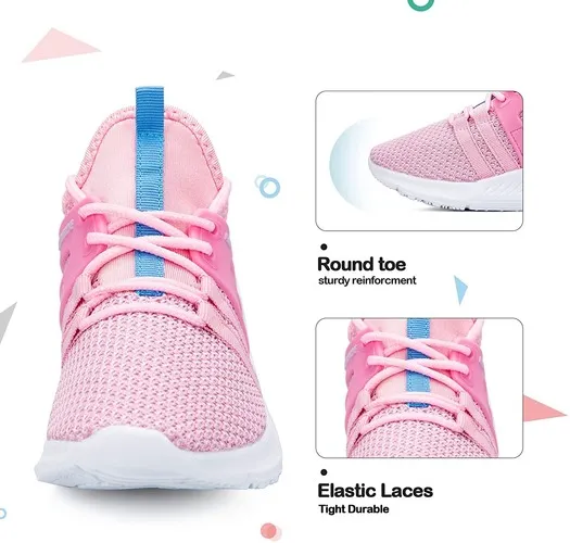 Kids Sneakers Running Tennis Athletic Shoes Pink & Blue -- KKOMEFORME