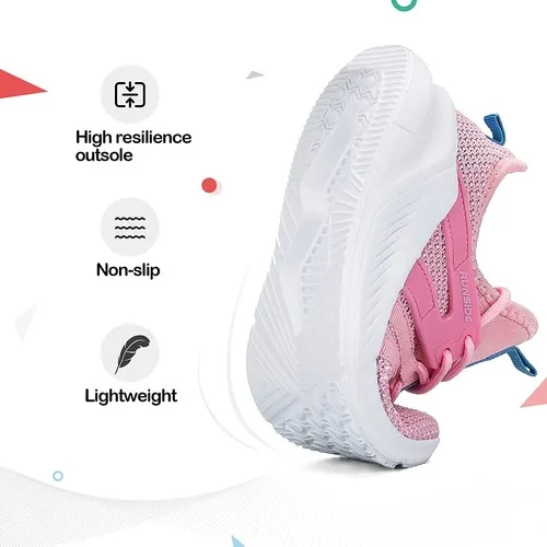 Kids Sneakers Running Tennis Athletic Shoes Pink & Blue -- KKOMEFORME
