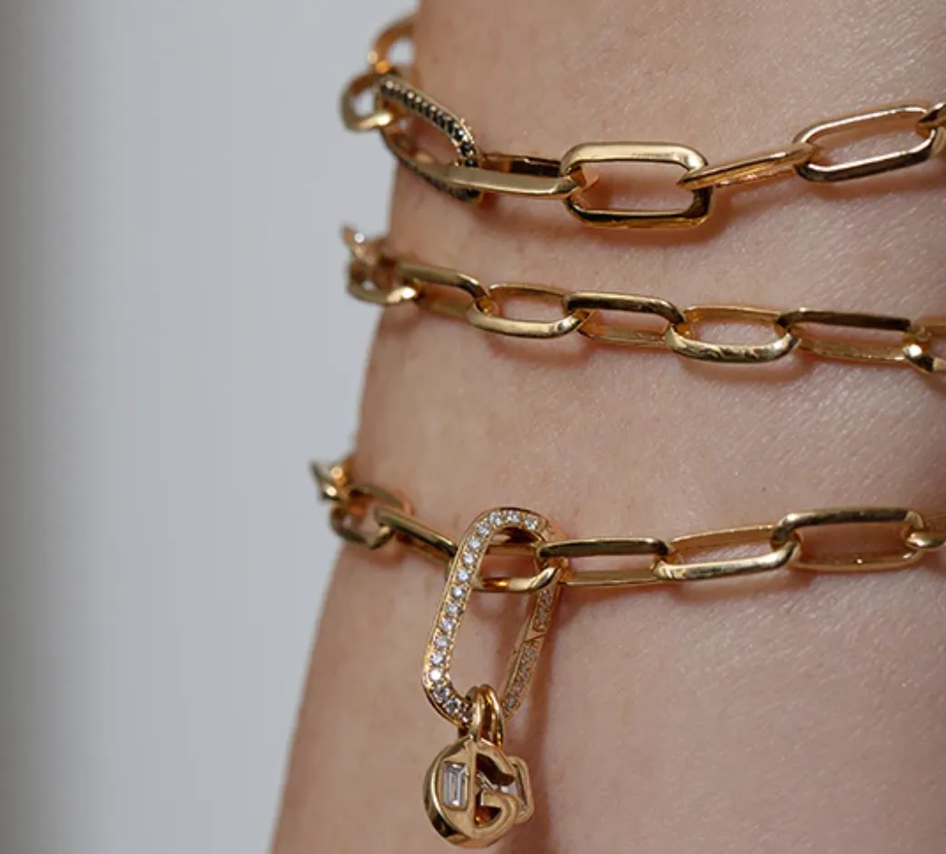Knife Edge Oval Link Chain Bracelet