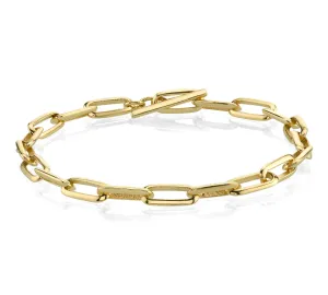 Knife Edge Oval Link Chain Bracelet