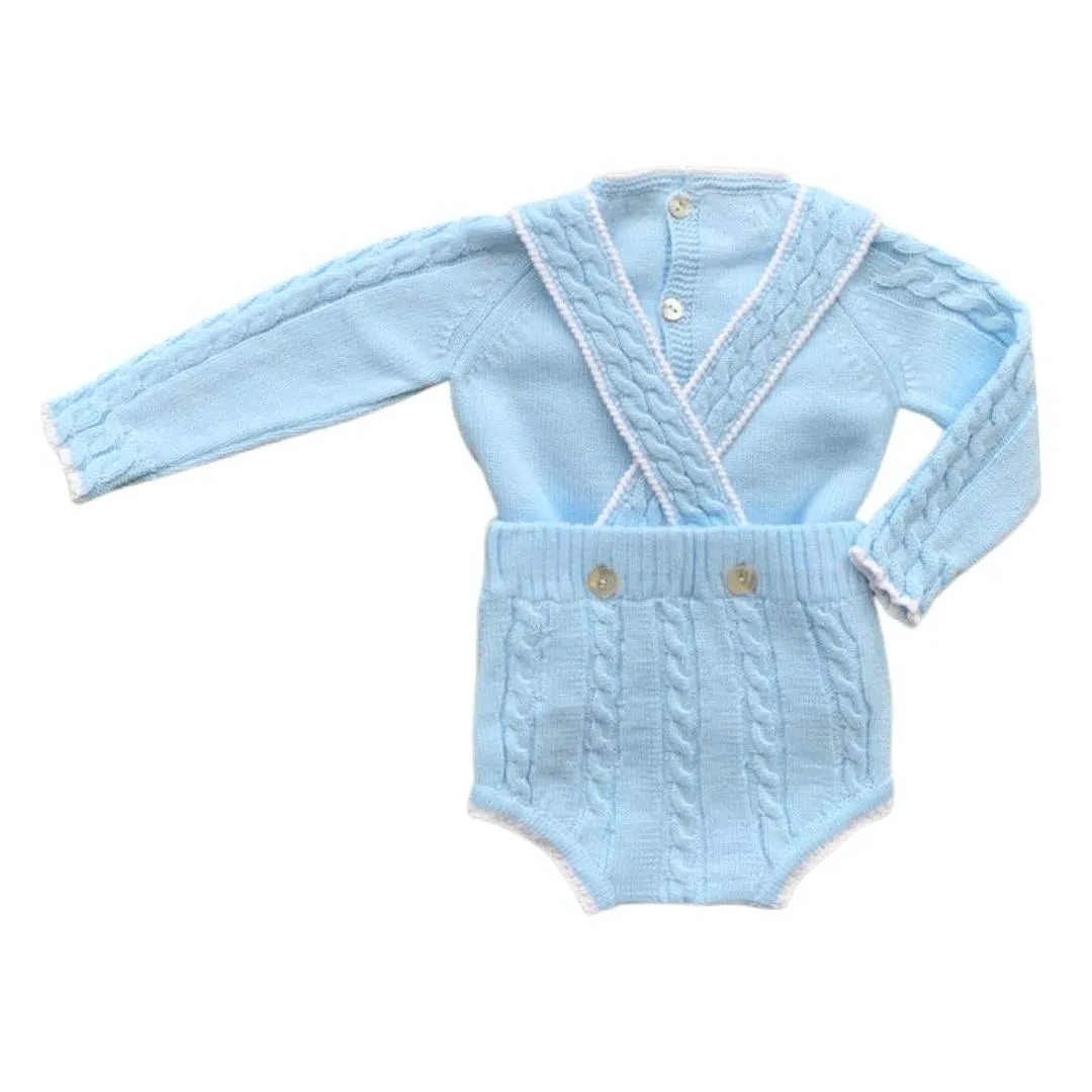 Knitted Jumper and Romper Set