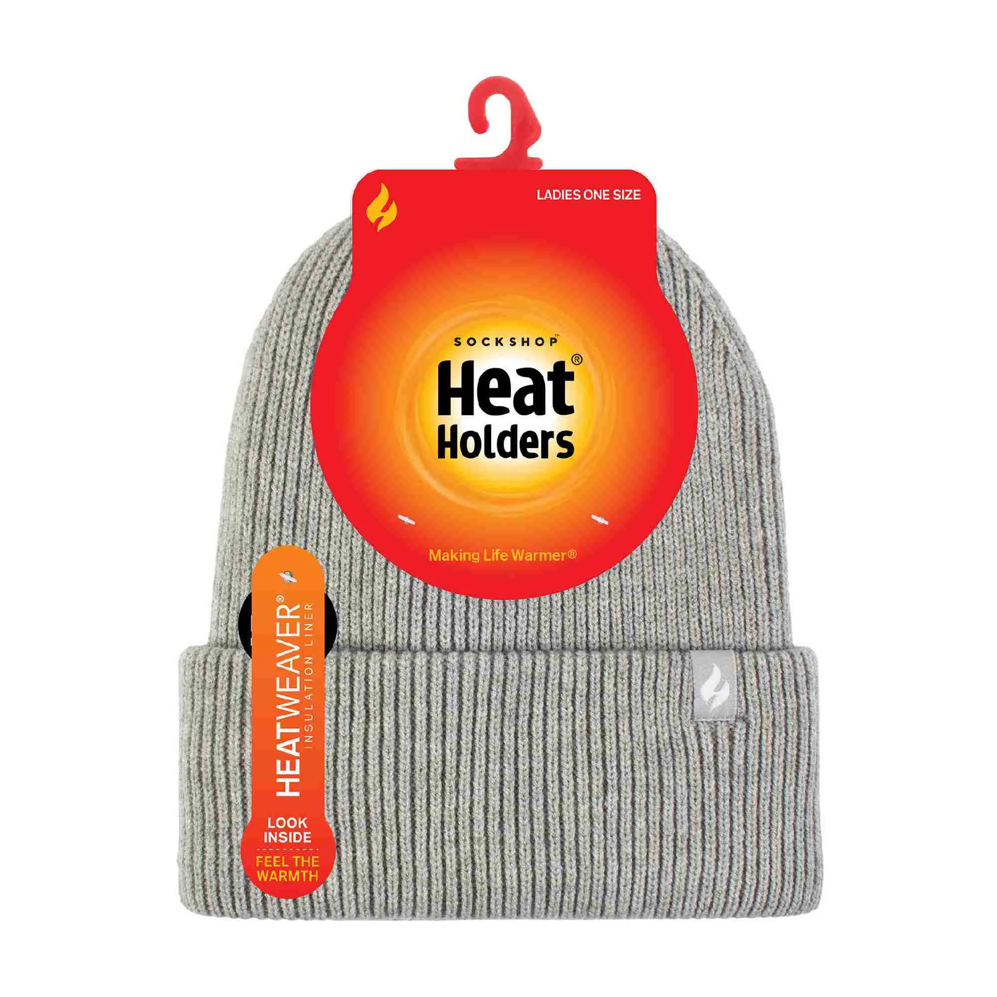 Ladies Fleece Lined Ribbed Thermal Turnover Hat for Winter
