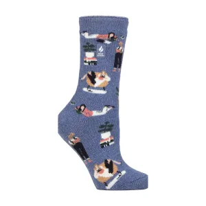 Ladies Hobby Activity Patterned Lightweight Thermal Lite Socks
