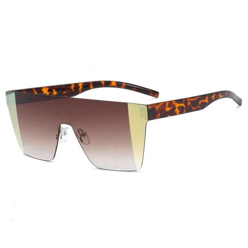 ladies square sunglasses ladies frame shadow retro brand designer women's Gradient oversized sunglasses