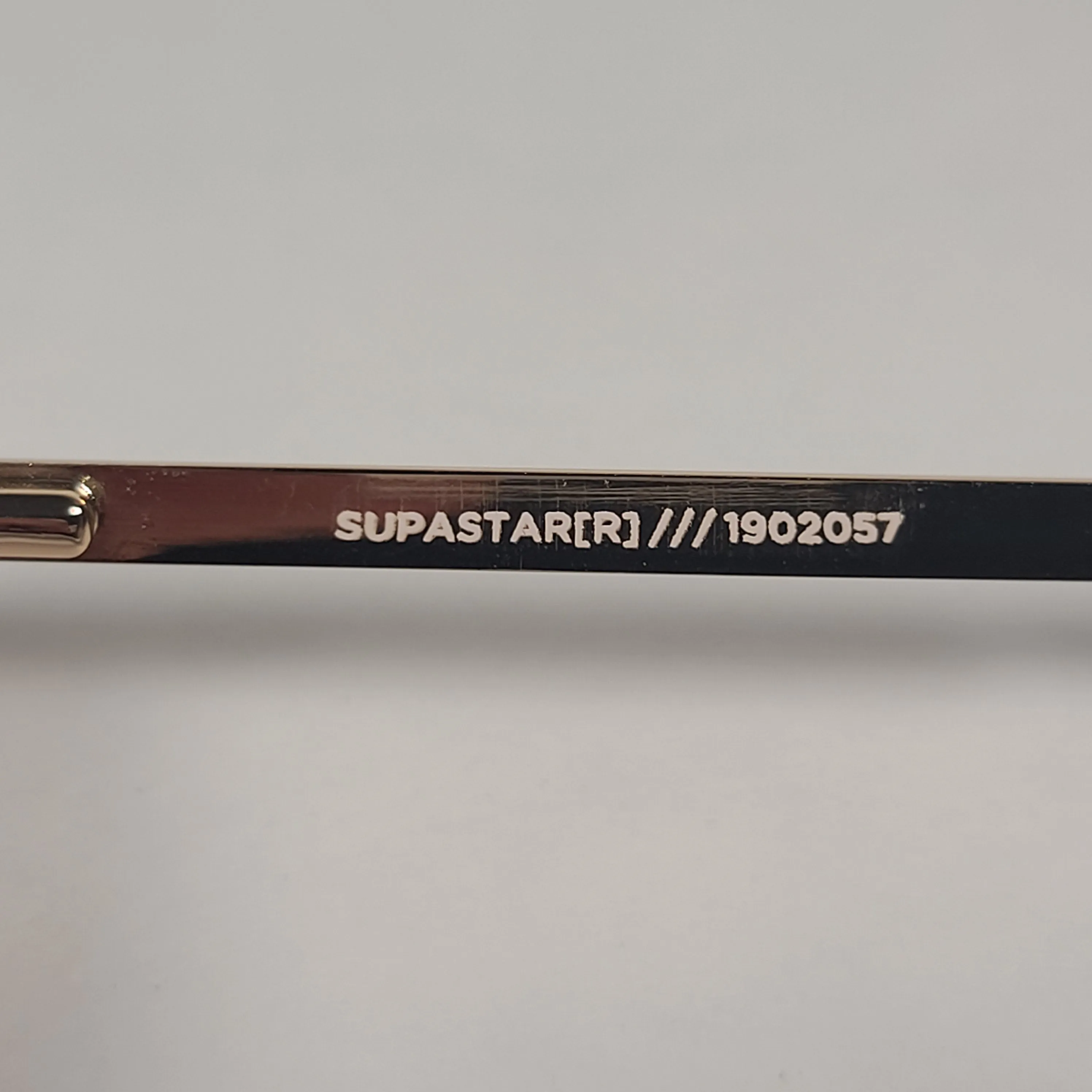 Le Specs Supastar Square Sunglasses Bright Gold Metal Frame Brown Gradient Lens LSP1902057
