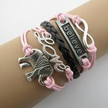 Leather Multilayer Double Infinite Bracelets