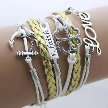 Leather Multilayer Double Infinite Bracelets