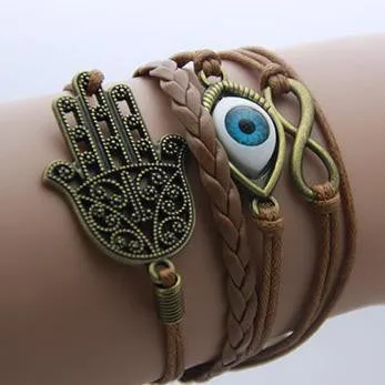 Leather Multilayer Double Infinite Bracelets