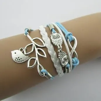 Leather Multilayer Double Infinite Bracelets