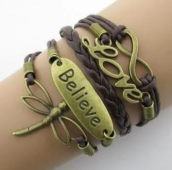 Leather Multilayer Double Infinite Bracelets