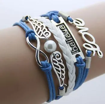Leather Multilayer Double Infinite Bracelets