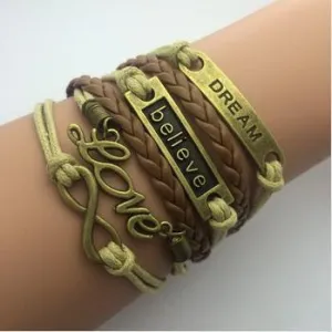 Leather Multilayer Double Infinite Bracelets