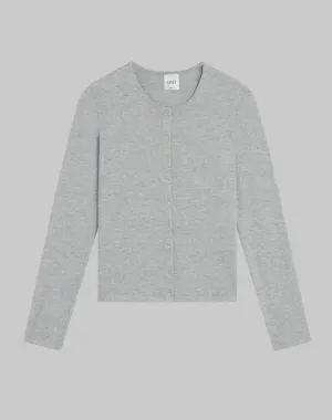 Leset Lauren Classic Cardigan - Grey Melange