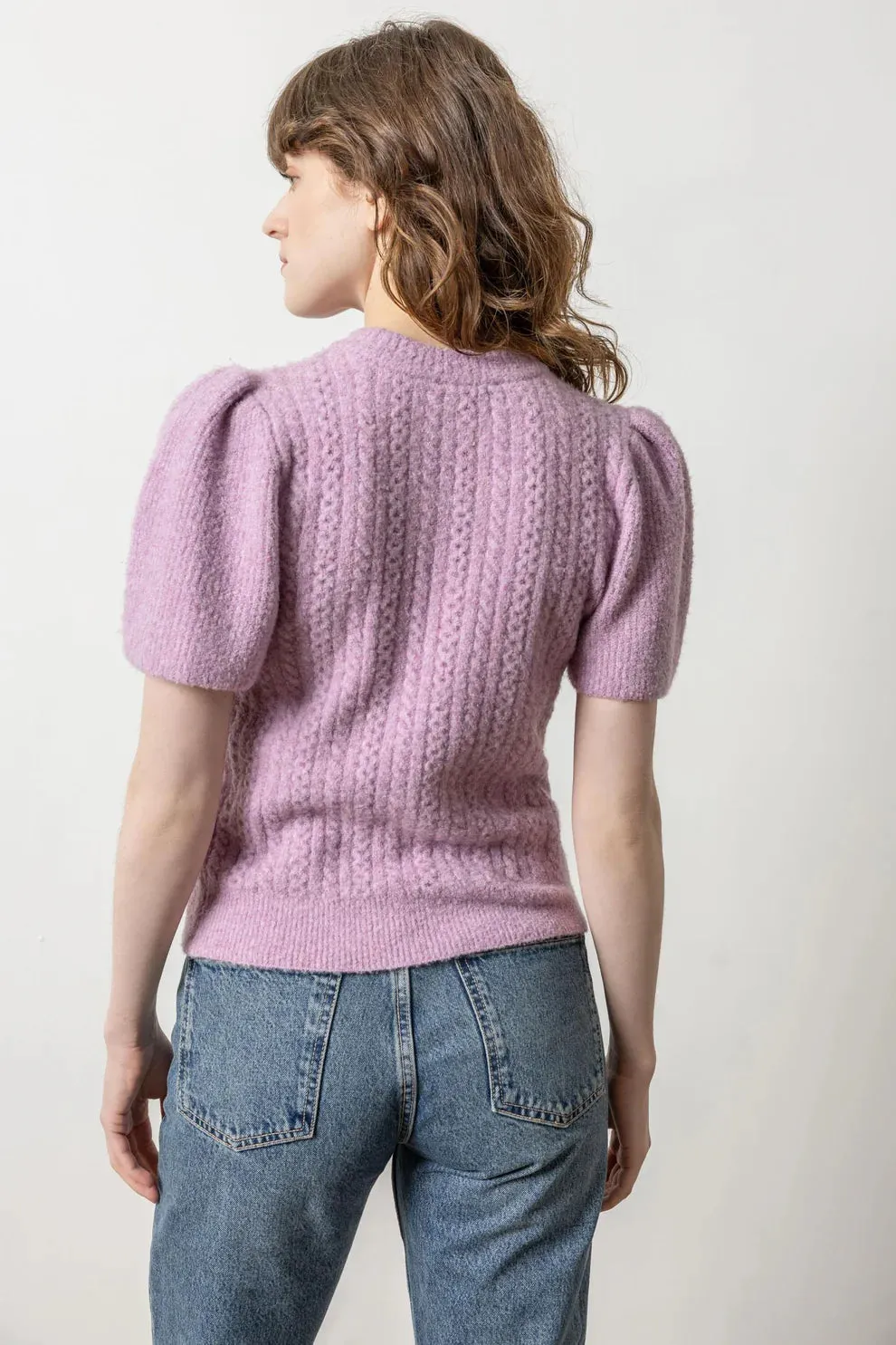 Lilla P Flutter Sleeve Sweater