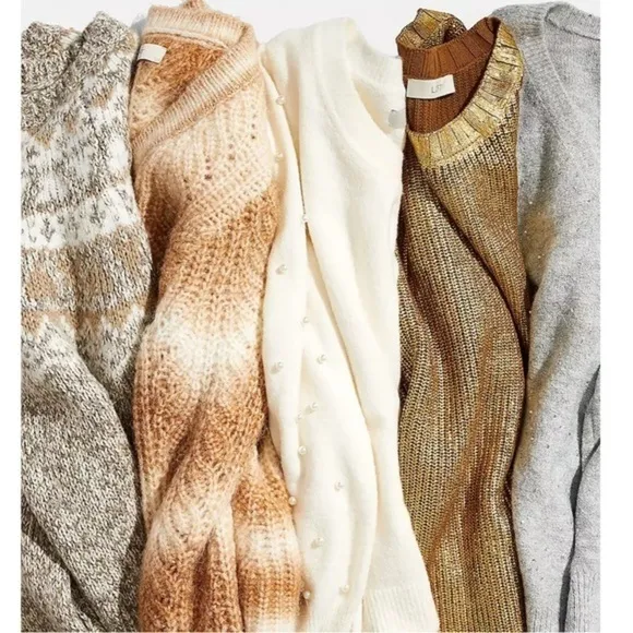 Loft Pearlized Sleeve Sweater