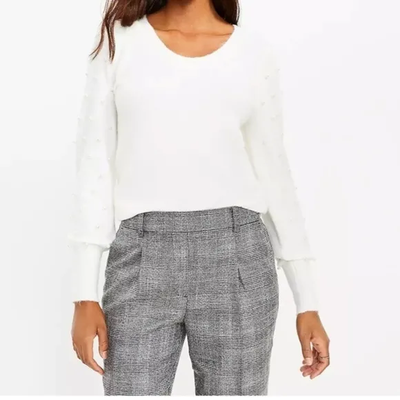 Loft Pearlized Sleeve Sweater