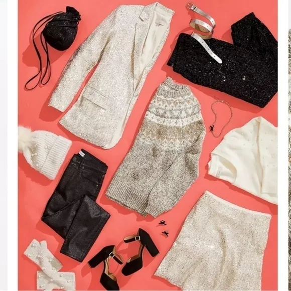 Loft Pearlized Sleeve Sweater