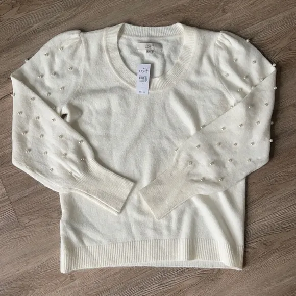 Loft Pearlized Sleeve Sweater