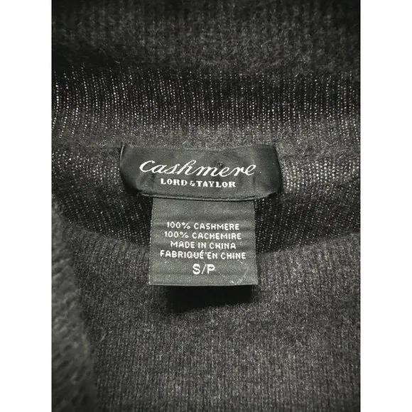 Lord &amp; Taylor 100% Cashmere Funnel Neck Sweater Small