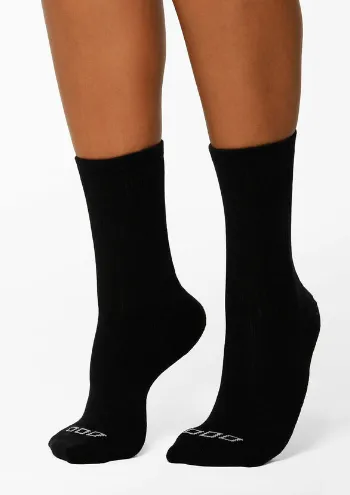 Lorna Jane Merino Wool Blend Quarter Crew Sock - Black