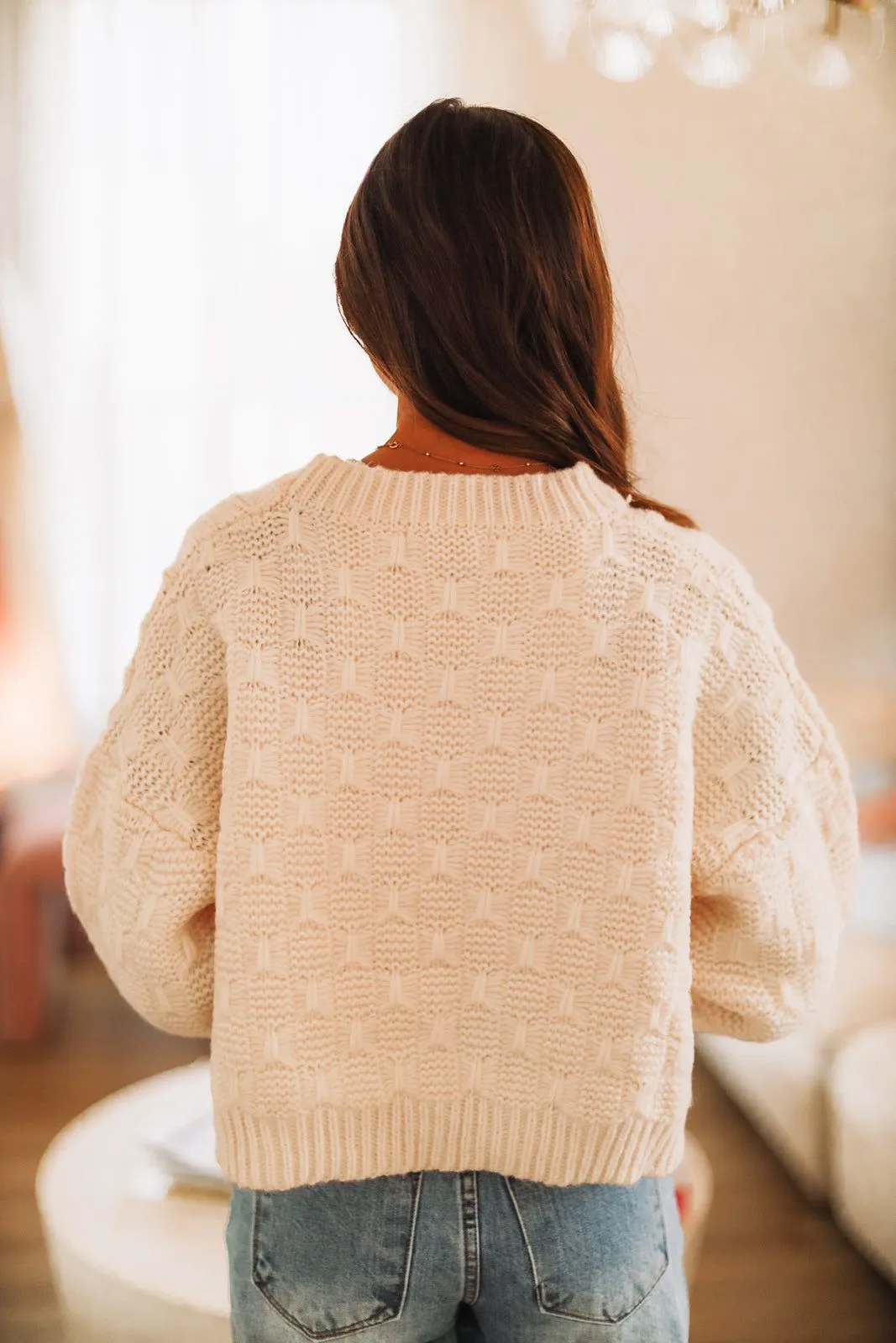 Love Affair Bow Sweater - Cream