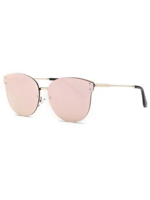 Lovely Pink Frameless Mirrored Sunglasses