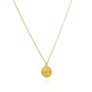 LUCRECIA GOLD SMALL PENDANT NECKLACE FILIGREE