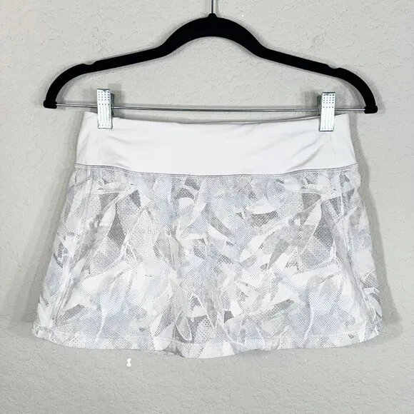 Lululemon Pace Rival Skirt Jasmine White Multi