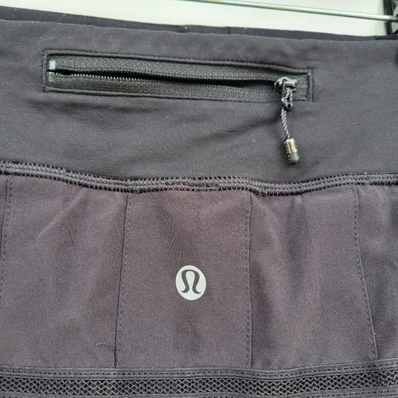 Lululemon Run Pace Setter Skirt Tall Black pickle all tennis Size 8