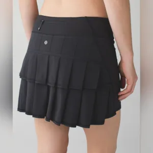 Lululemon Run Pace Setter Skirt Tall Black pickle all tennis Size 8