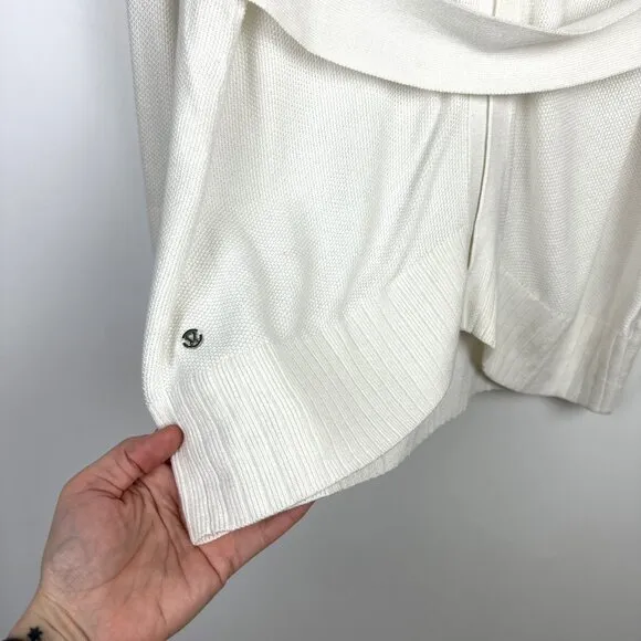 Lululemon Sincerely Yours Sweater White Open Back Cashmere Blend Size 4