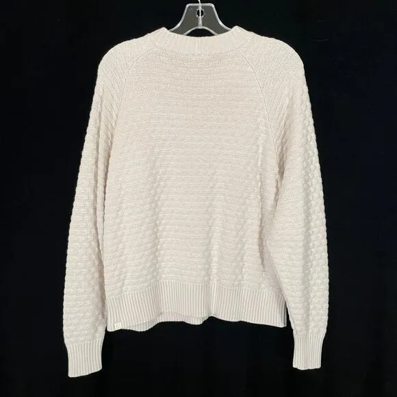 Lululemon Texture Play Crew Sweater Light Ivory Cashmere Blend Neutral M / L