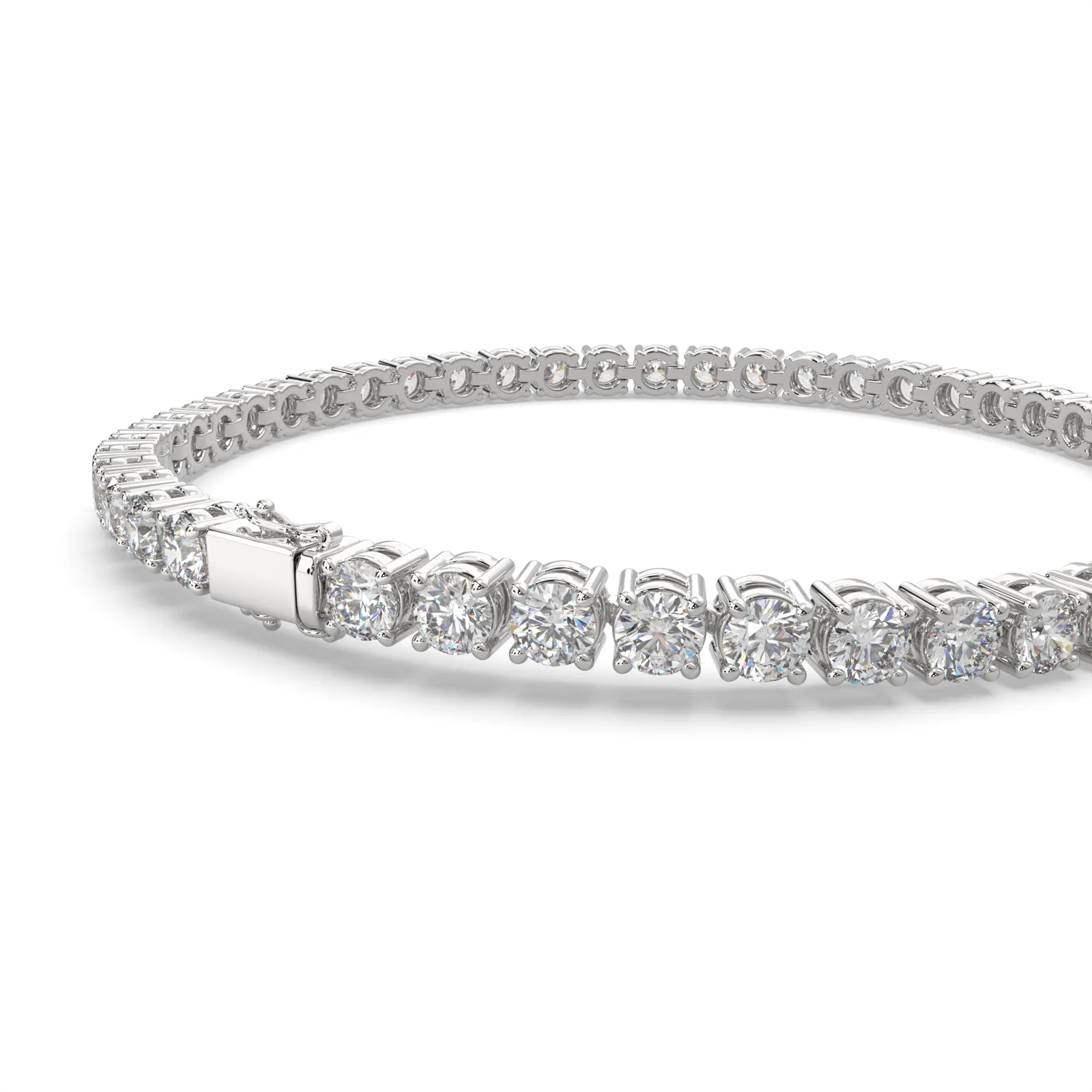 Lysandra Round Cut Diamond Tennis Bracelet Prong Set (6 ctw)