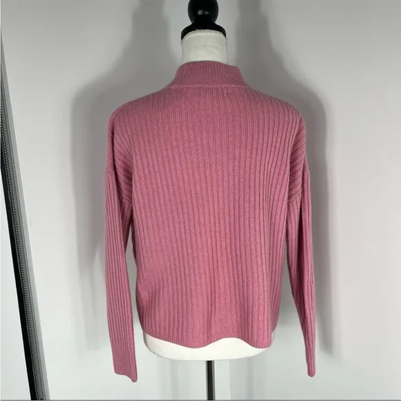 Madewell cashmere ribbed Mockneck sweater