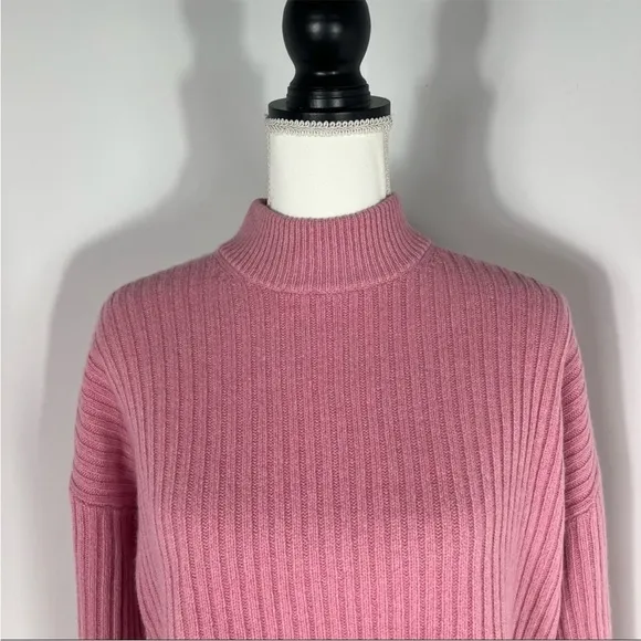 Madewell cashmere ribbed Mockneck sweater