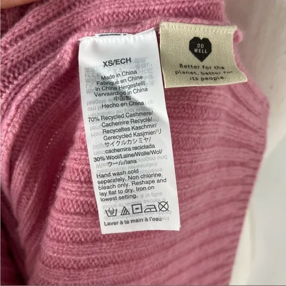 Madewell cashmere ribbed Mockneck sweater