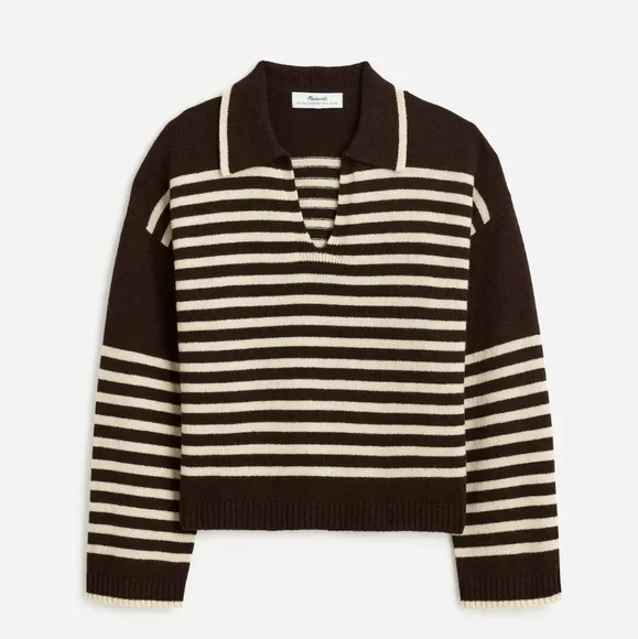 Madewell Cashmere-Wool Blend Polo Sweater | NWT | Sz XXS