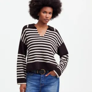 Madewell Cashmere-Wool Blend Polo Sweater | NWT | Sz XXS