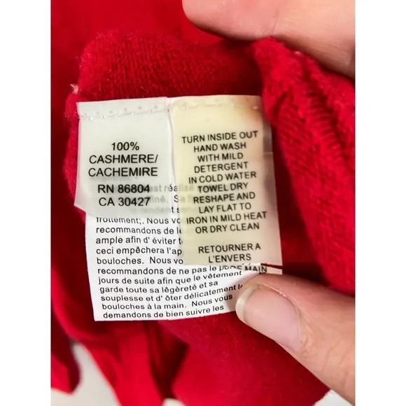 Magaschoni red cashmere sweater crewneck