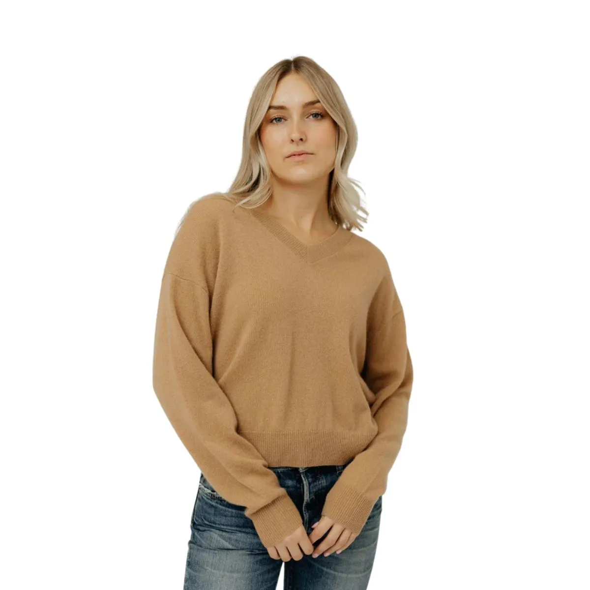 Malibu V Knit Soft Camel Crush