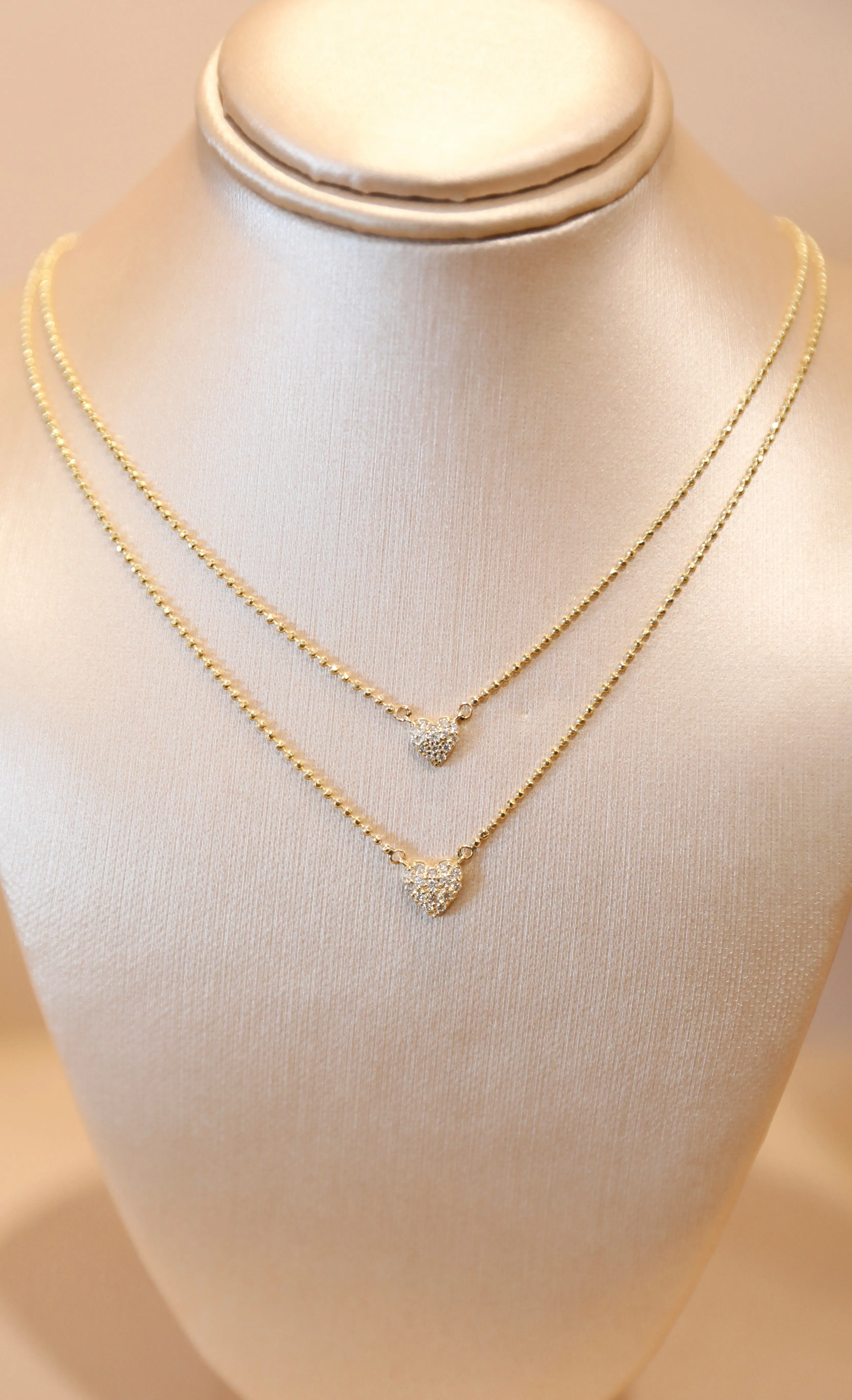 Mama Bijoux Diamond Heart Necklace (Mama Size)