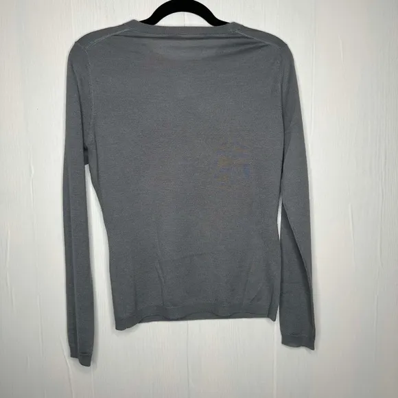 Maria Di Ripabianca Gray Women Crew Neck Cashmere Silk  Knit Sweater Size US10