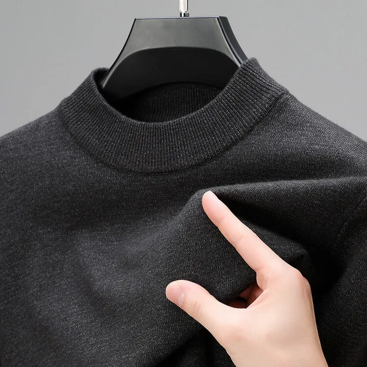 Men's cashmere sweater with bottom hem